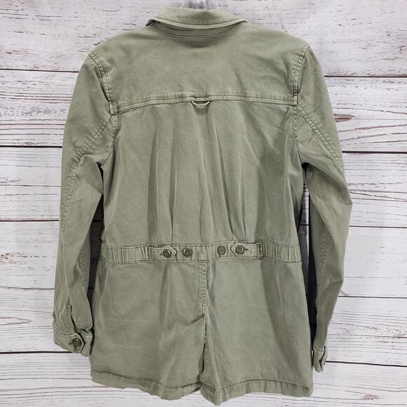 Lucky Brand Women's Green Cotton Blend Pockets Button Up Jacket Size Medium - Picture 10 of 13